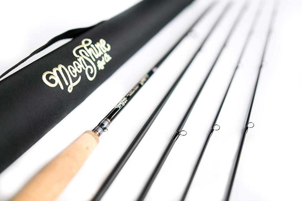 Moonshine Rod Company Fly Fishing Rod with Carrying Case and Extra Rod Tip