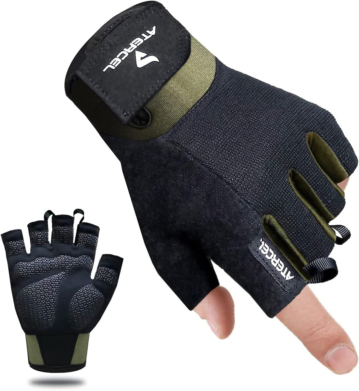 ATERCEL Workout Gloves for Men and Women, Exercise Gloves for Weight Lifting, Cycling, Gym, Training, Breathable and Snug fit