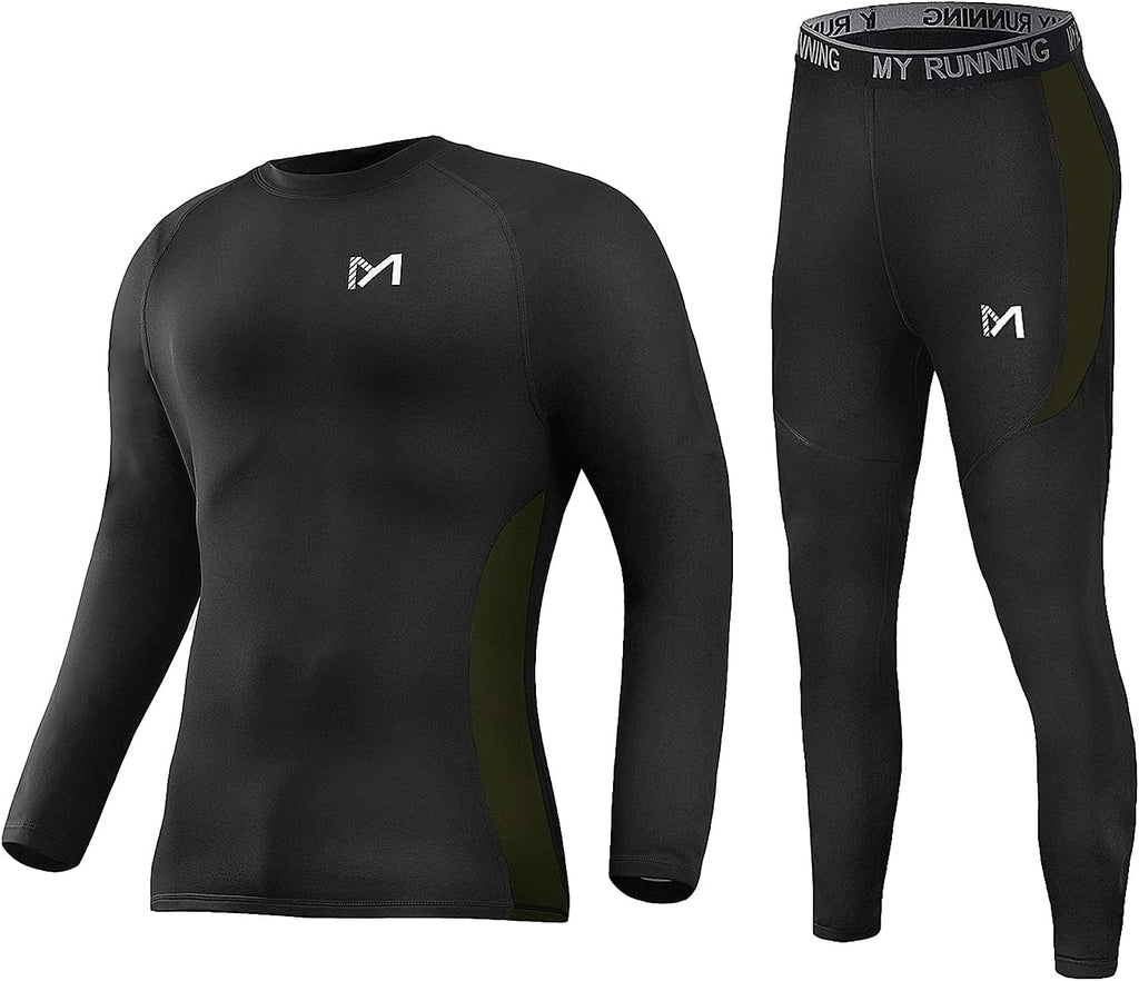 MEETYOO mens Men's Thermal Underwear Set Sport Long Johns Base Layer