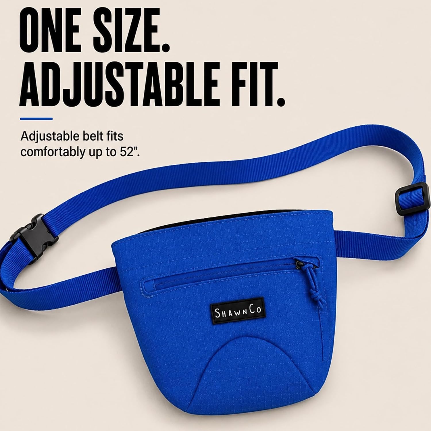 SHAWNCO Essential Treat Bag, Dog Snack Pouch (Electric Blue)