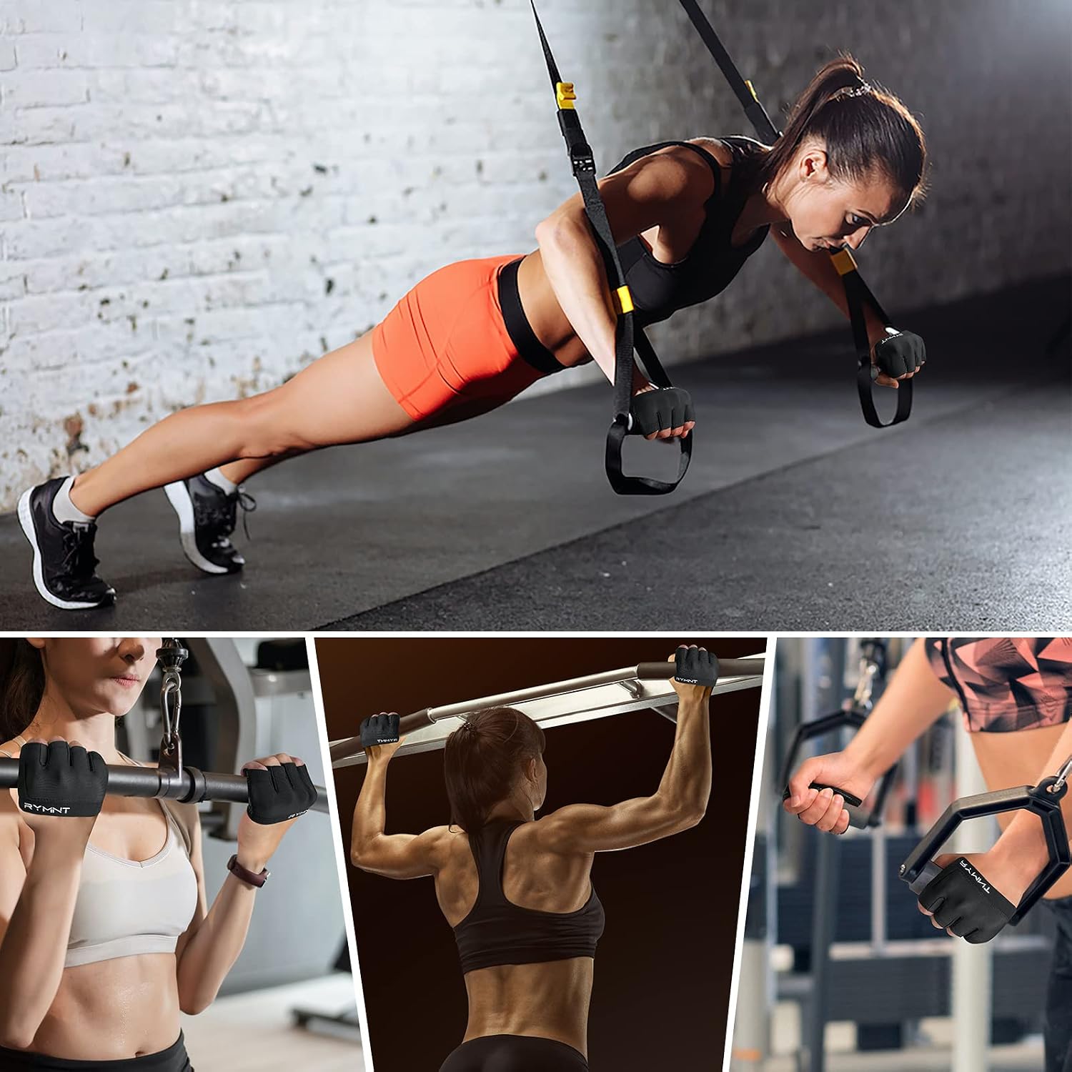 Minimal Workout Gloves for Women Men, Micro Fingerless Gym Gloves Grip Pads
