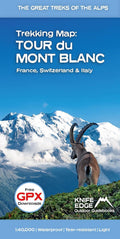 Trekking Map: Tour du Mont Blanc: English/French/German; 1:40,000 mapping; Free GPX downloads; Water: English/French/German; 1:40,000 mapping; Free GPX downloads; Waterproof; Tear-resistant; Light