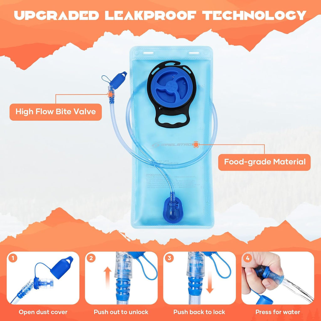 Maelstrom Lightweight Hydration Hiking Backpack with 2L/3L Water Bladder