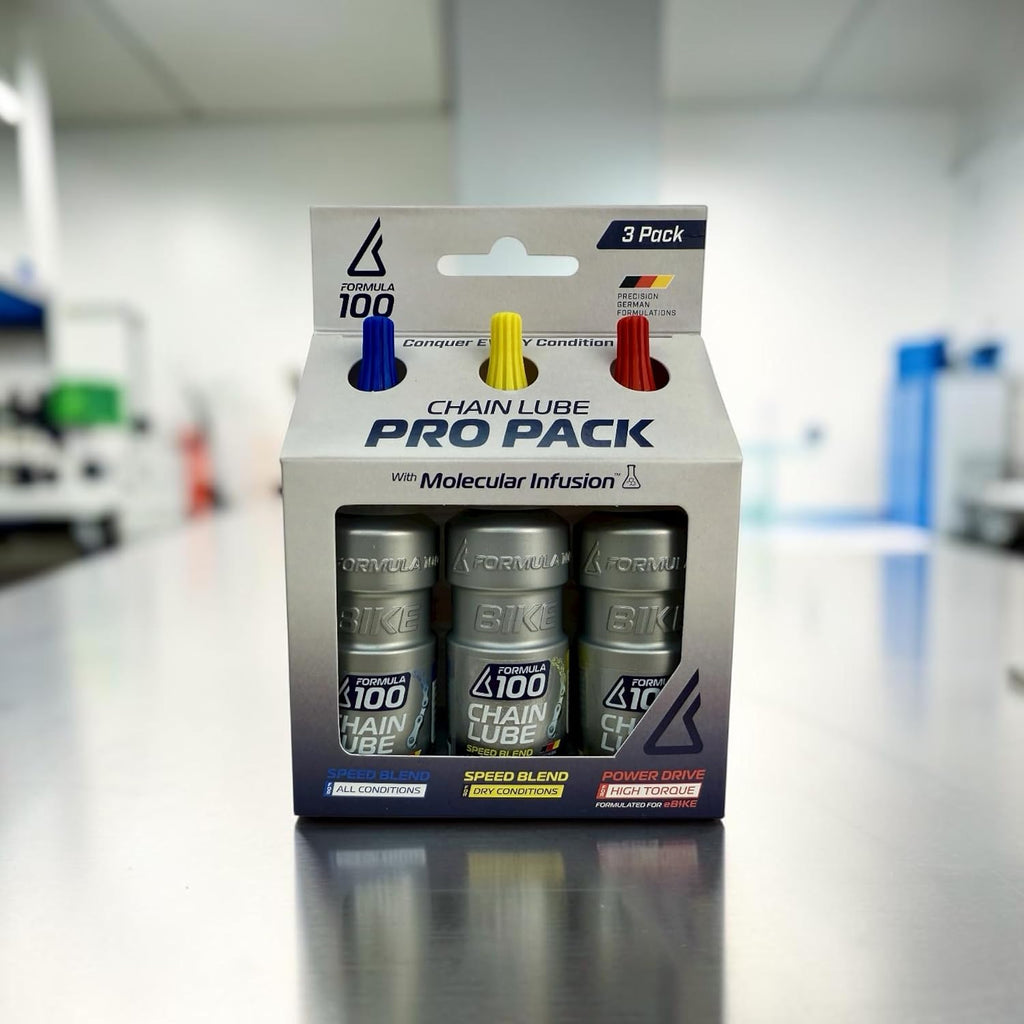Chain Lube Pro Pack with All Conditions, Dry Conditions, & eBike Lubricant – Collection of Lubricant for Bicycles & Electric Bikes – Protects Against Wear & Corrosion – Three 50ml Bottles