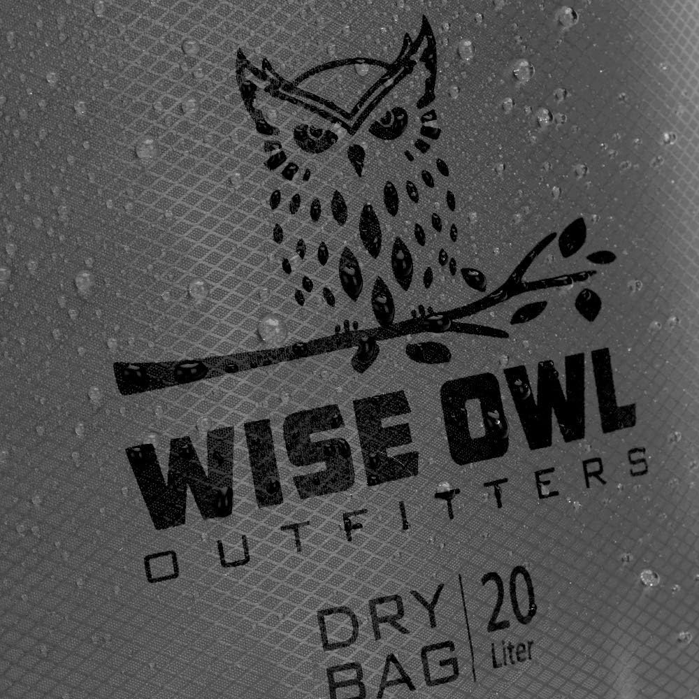 Wise Owl Outfitters Waterproof Dry Bag 3-Pack – Lightweight & Airtight 5L/10L/20L Small & Large Dry Bags for Kayaking, Beach, Travel, Boating, Hiking