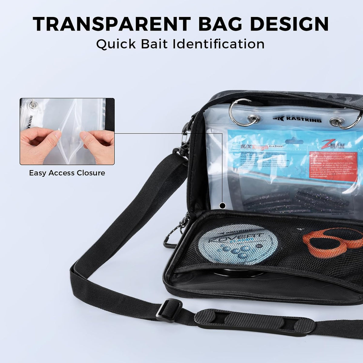 KastKing BaitSpace Detachable Tackle Bag, Soft Plastic Bait Storage