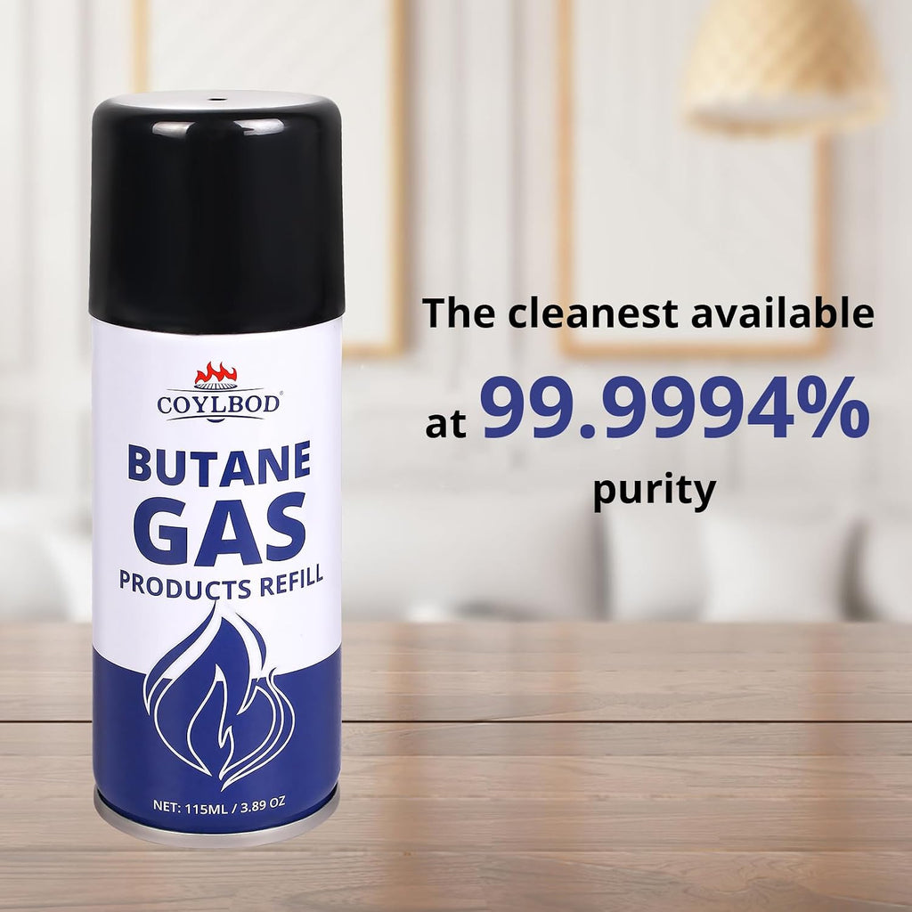 115ml Pure Butane Refill, Premium Fuel for Torch & Lighter (2 Can)
