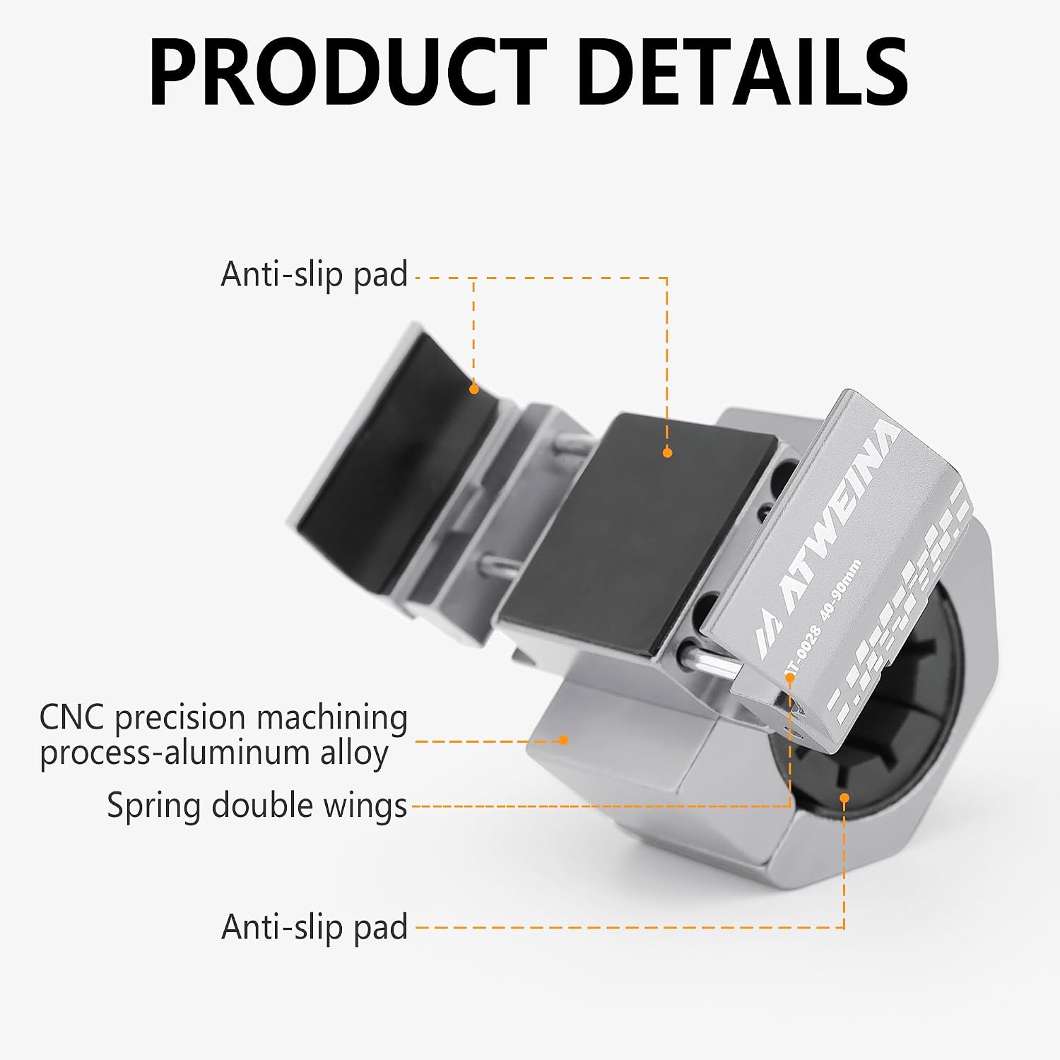 Bike Handlebar Mounts for 4.5-7.2 Phones (Silver)