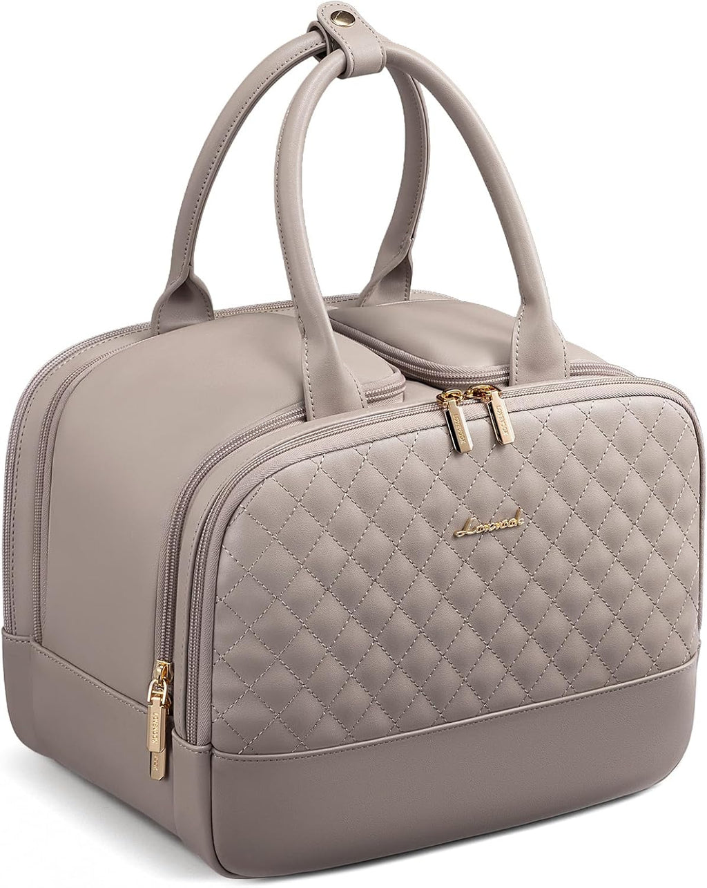 LOVEVOOK Travel Toiletry Bag for women, Leather Large Wide-open Makeup Bag, Waterproof Cosmetic Bag Organizer for Shower, Traveling, Toiletries, Bathroom