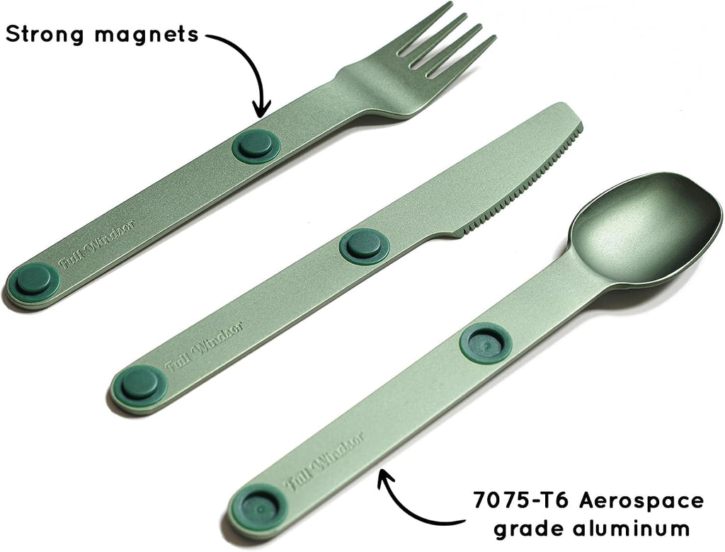 FULL WiNDSOR - MAGWARE Magnetic Travel Camping Cutlery Utensils Set