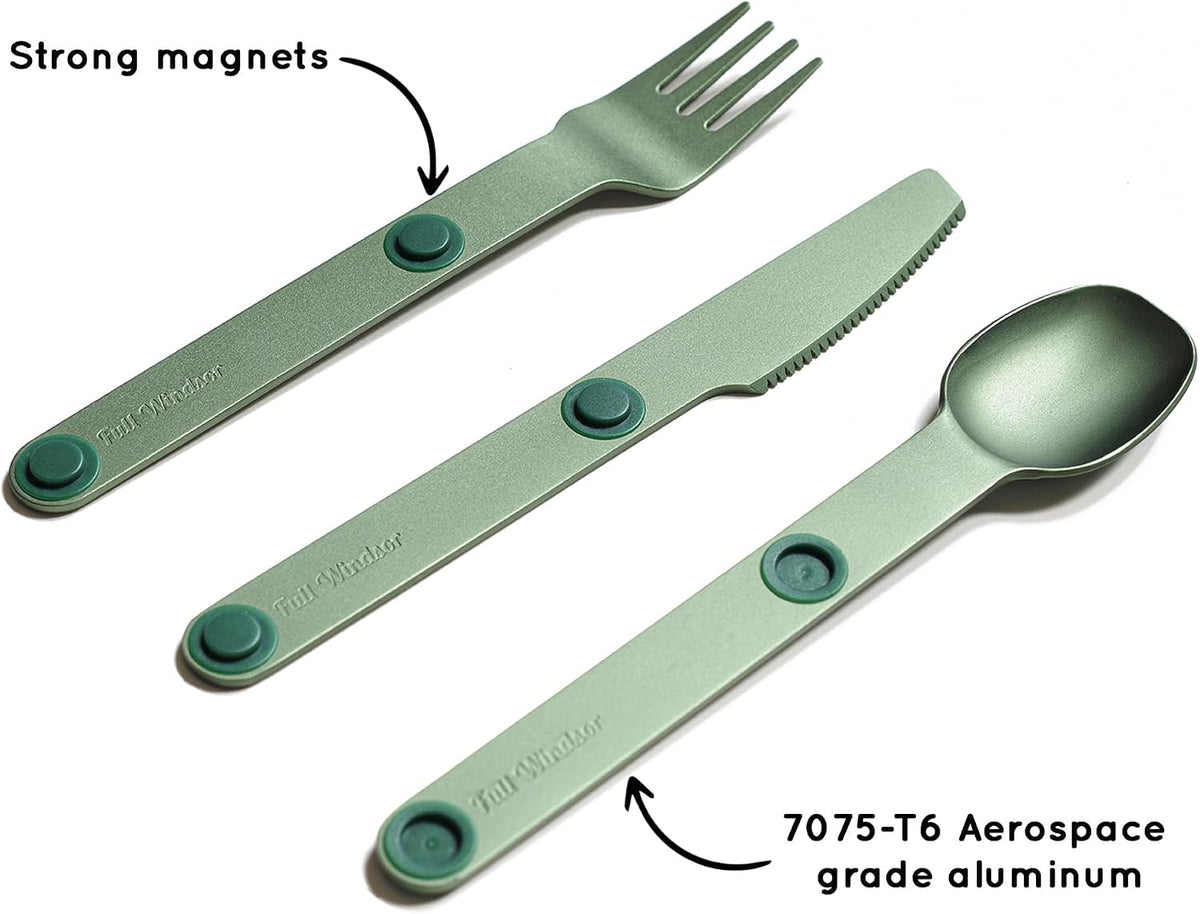 FULL WiNDSOR - MAGWARE Magnetic Travel Camping Cutlery Utensils Set