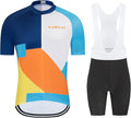 Men's Cycling Jersey Sets Road Bike Jersey Zipper Pockets with 20D Gel Pad MTB Shorts Biking Jersey Clothing Set