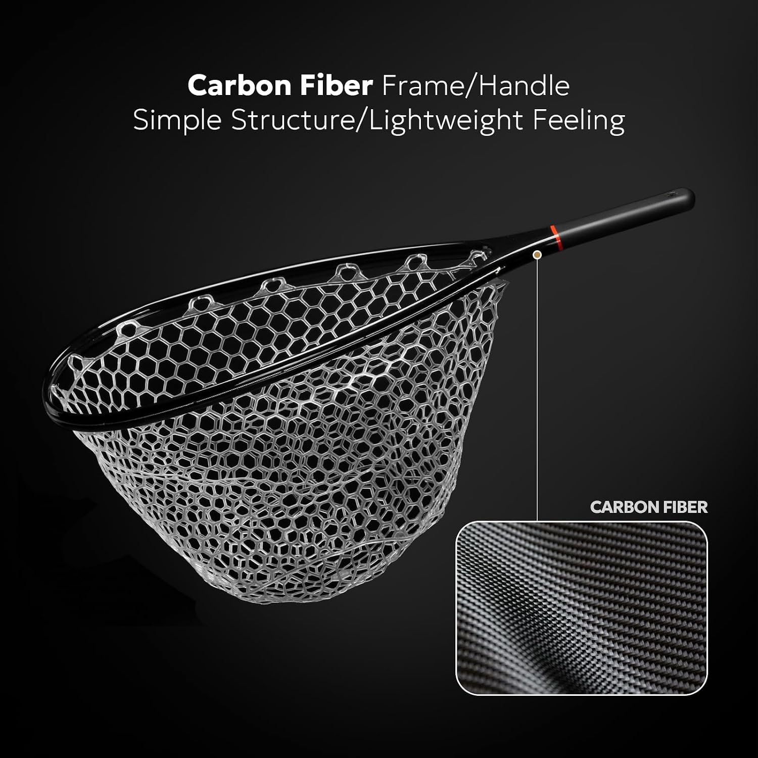 SF Fly Fishing Landing Net Soft Rubber Mesh Trout Net Catch and Release Net