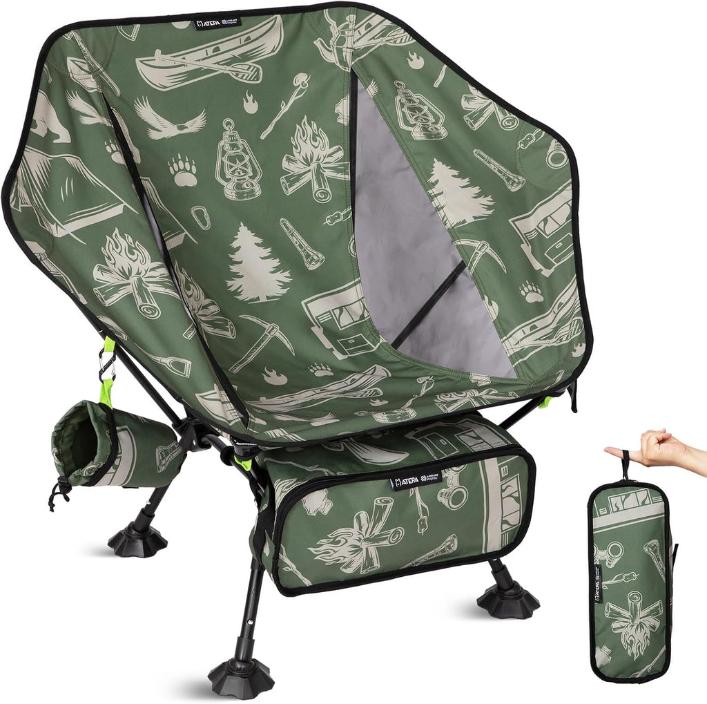 ATEPA Compact Camping Chair Ultra Lightweight Backpacking Chairs for Hiking