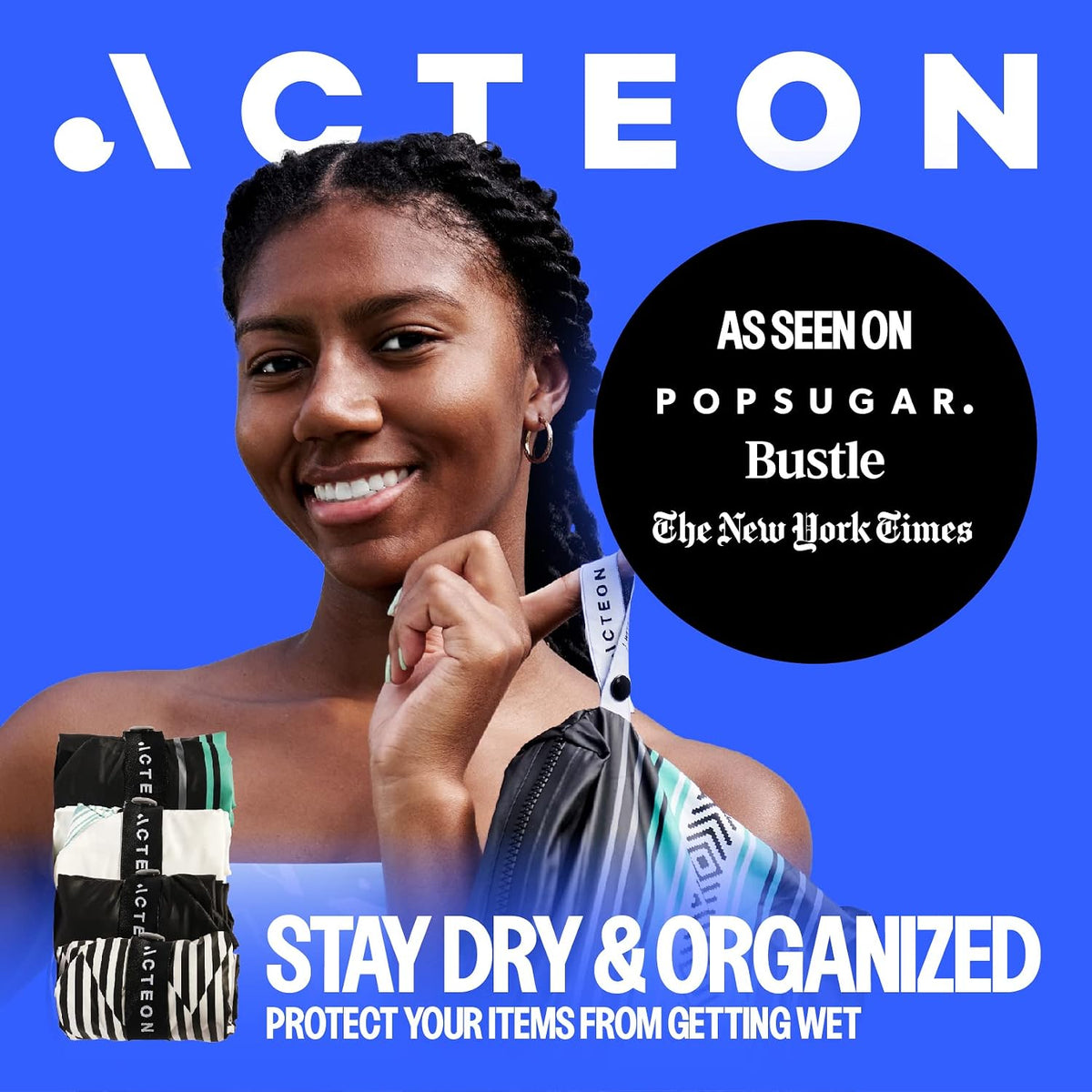 Acteon Wet Dry Bag for Gym Clothes & Swim, Water-Resistant Pouch - Operator