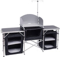 Nice C Camping Kitchen Table, Folding Cook Table, Cook Station (Silver)