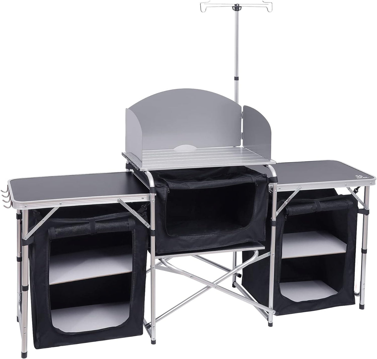 Nice C Camping Kitchen Table, Folding Cook Table, Cook Station (Silver)