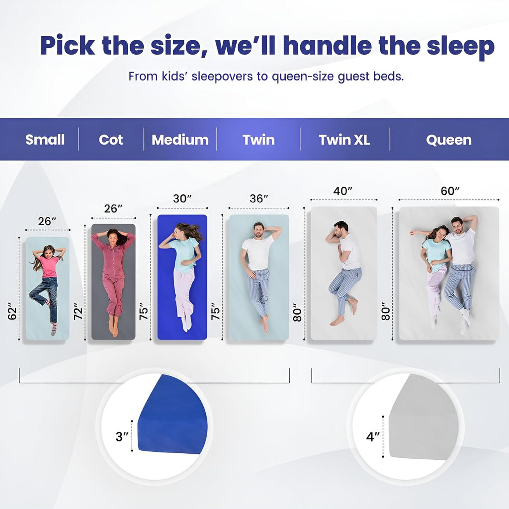 Hazli Matrix AirCell Memory Foam Camping Mattress Pad - CertiPUR-US Roll Up Mattress for Adults - Portable Foam Sleeping Mats for Camping - Camp Cot Sleeping Pad - Floor Sleep Mat Bed Roll for Car RV