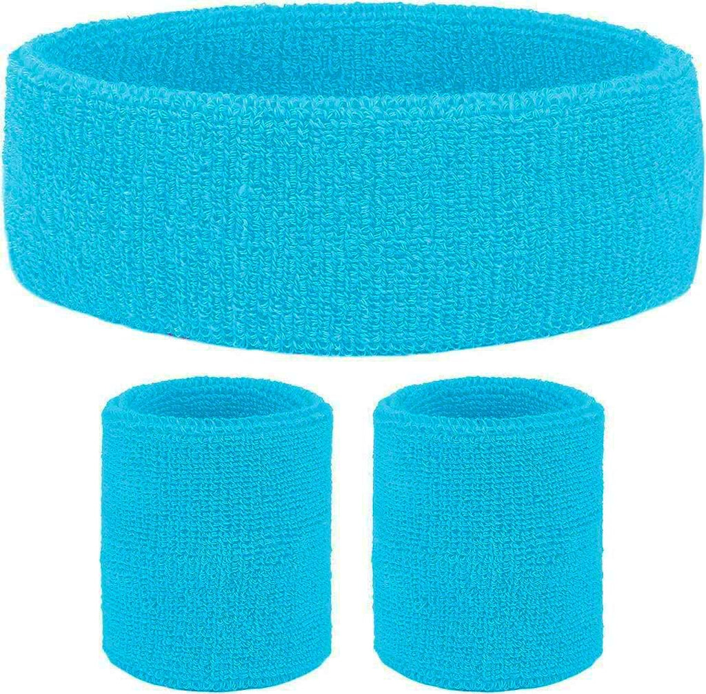 80s Sweatband, Sports Headband and Wristbands, Sweat Bands Neon Colors, 80s Party, Sweatbands for Women, Colorful Sweatband Set