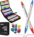 KEMYR 72 Colors Acrylic Paint Pens, Dual Tip Acrylic Paint Markers for Paper, Wood, Canvas, Stone, Rock Painting, Glass, Fabric, DIY, Ceramic, Art Supplies for Adults Drawing (Dot + Fine)