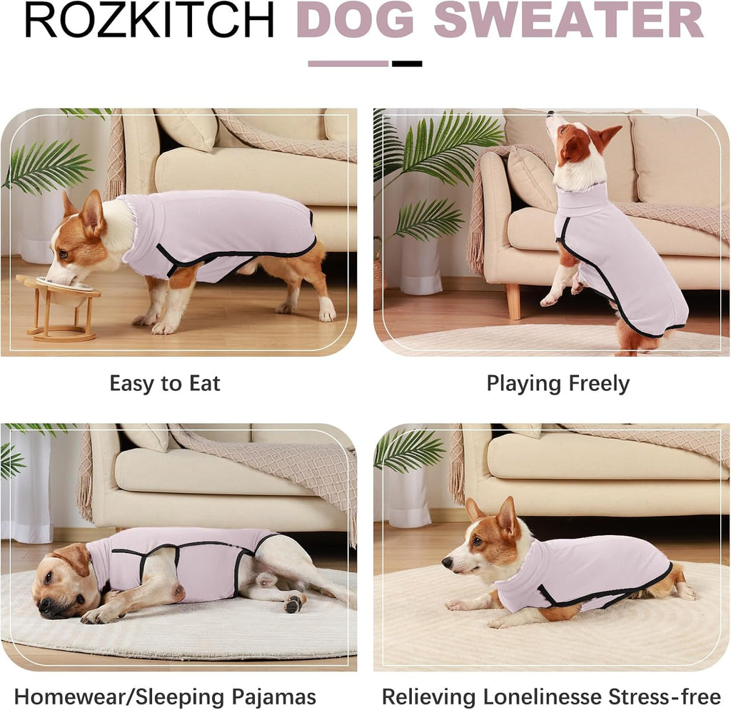 ROZKITCH Dog Sweater S, Warm Turtleneck Shirt for Medium Dogs