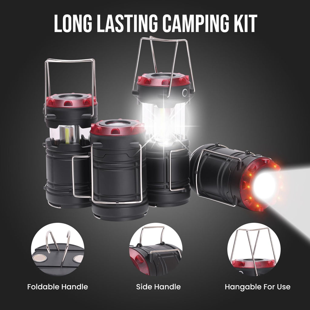 Lichamp 4 Pack Lantern Camping Essentials Lights, Collapsible Lanterns
