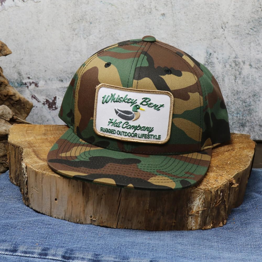 WHISKEY BENT HAT CO. Green Head Adjustable Snapback Outdoor Lifestyle Duck Hat
