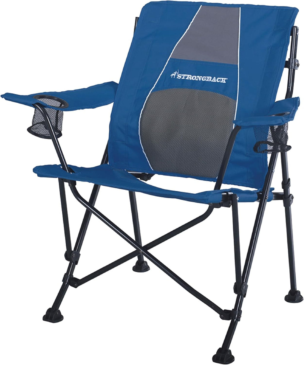STRONGBACK Camping Chair Guru with Lumbar Support, Navy