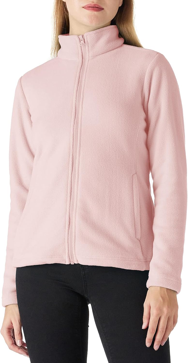 Outdoor Ventures Women's Lightweight Warm Polar Fleece Jacket Zip Up