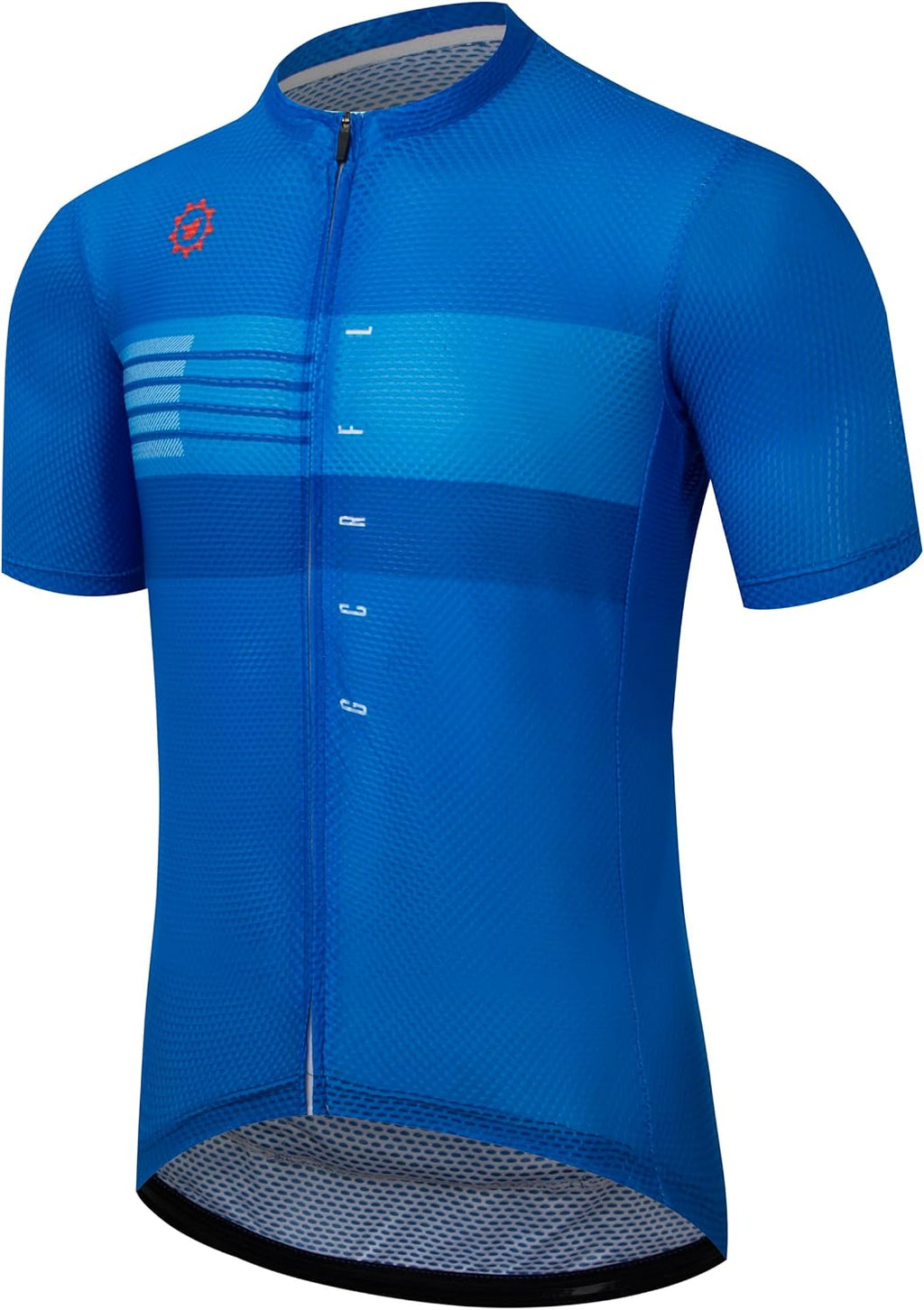 GCRFL Men's Cycling Jersey with 3+1 Zipper Pockets Short Sleeves Biking Bike Jersey Cycling Shirt Breathable Mesh Fabric