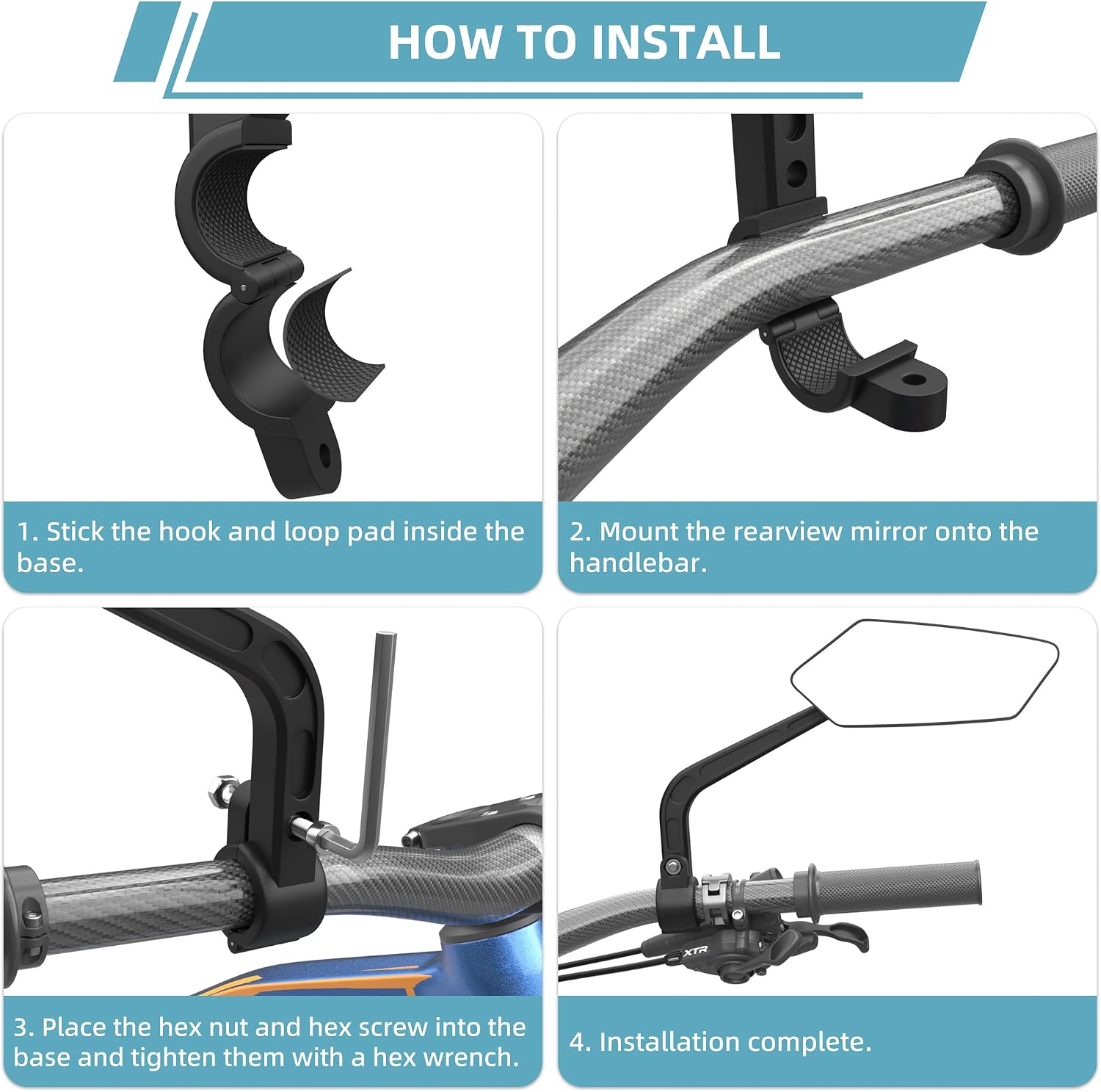 2 Pack Bicycle Mirror for Handlebar, Bike Rear View Mirror(HD Version)