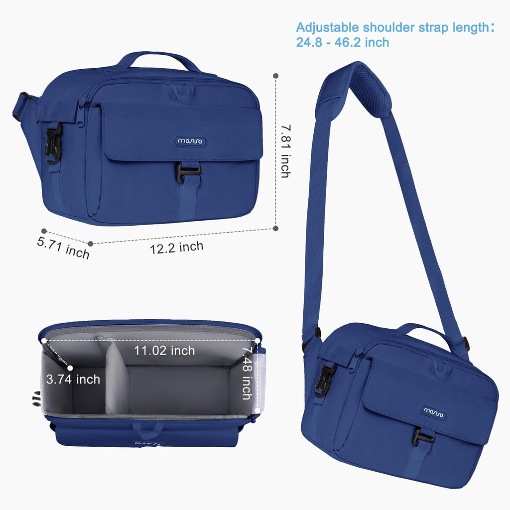 MOSISO Camera Shoulder Bag Camera Case Crossbody Sling Purse, Navy Blue