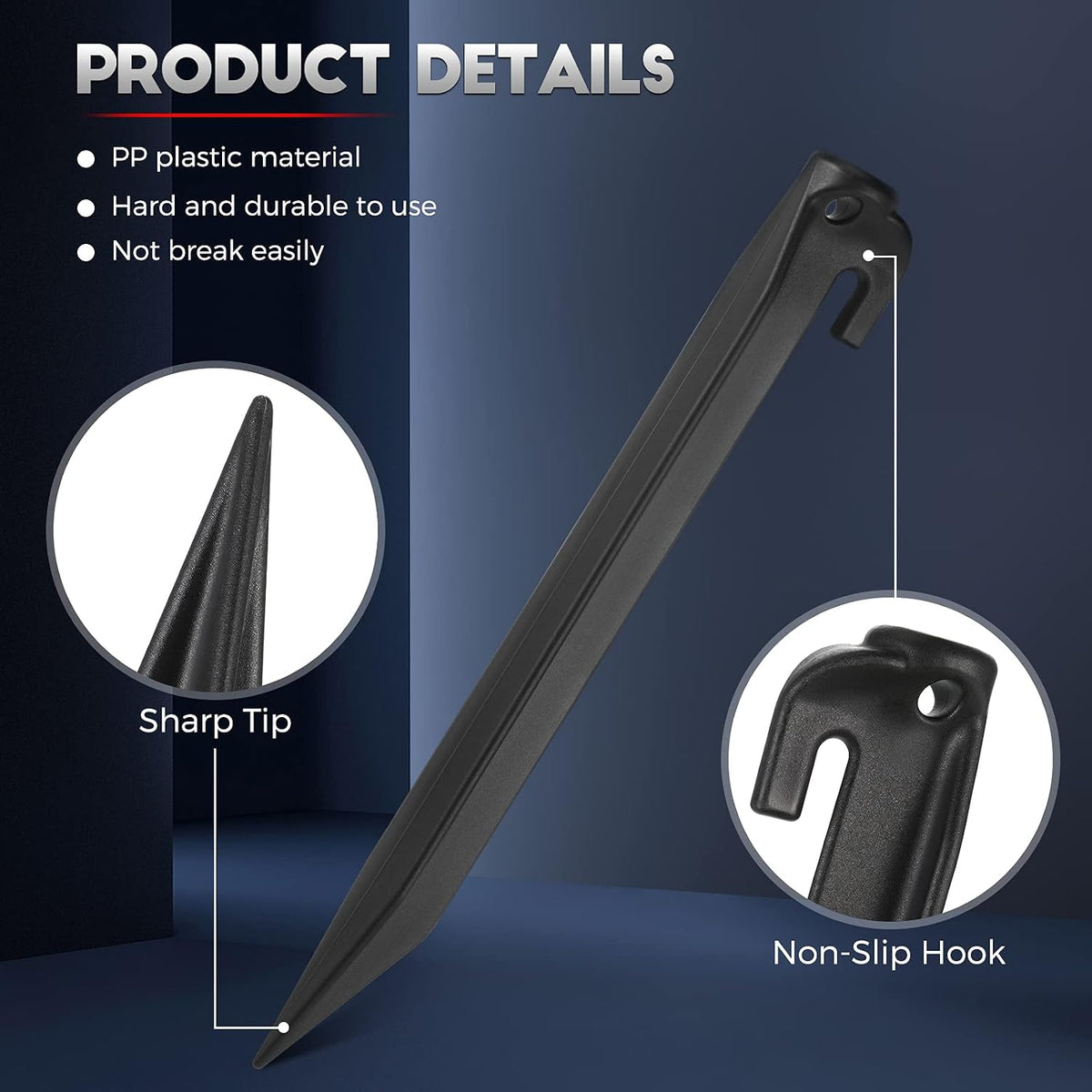 Yalikop 9 Inch Plastic Inflatable Stakes Tent Stakes Replacement Yard Inflatable Accessories for Camping Tent Pegs Garden Home Decorations
