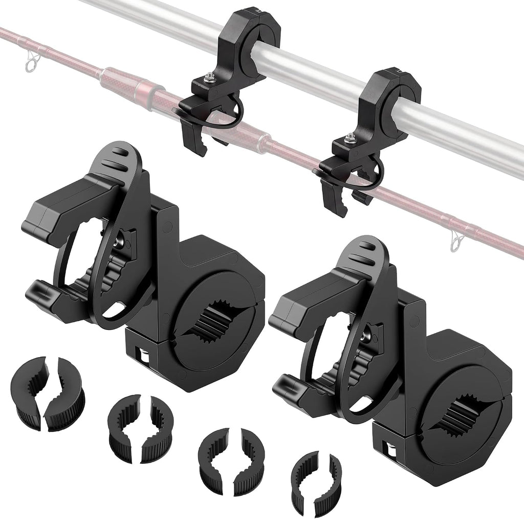 Quick Release Boat Hook Holders Roll Cage Clamp Mount Kit, 1/1.5/1.75 Inch Rubber Clamp Holder for Boat ATV UTV,Secure Mount for Shovel, Fishing Rod, Tools & Off-Road Equipment