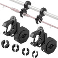 Quick Release Boat Hook Holders Roll Cage Clamp Mount Kit, 1/1.5/1.75 Inch Rubber Clamp Holder for Boat ATV UTV,Secure Mount for Shovel, Fishing Rod, Tools & Off-Road Equipment
