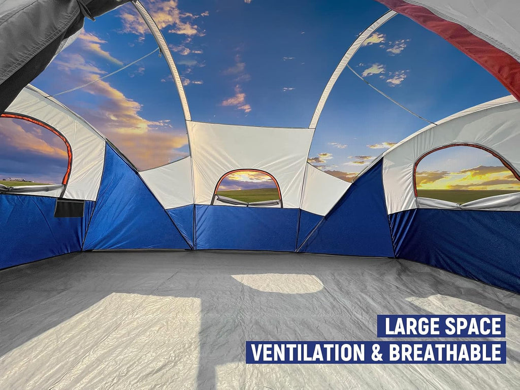 HIKERGARDEN 10 Person Tents for Camping Family Outdoor Dome Tent