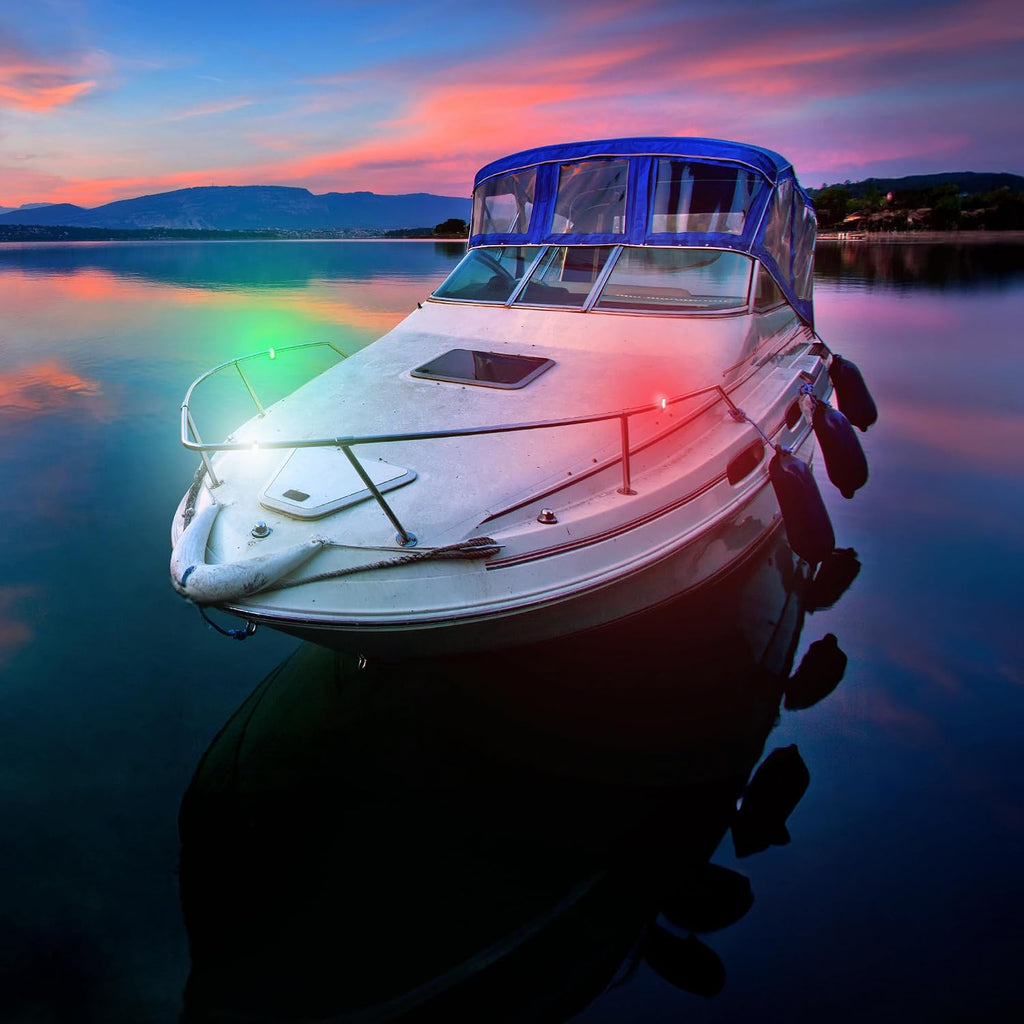 KayaLuma LED Kayak Lights 3 Pack, Clip On Marine Navigation Lights for Boat