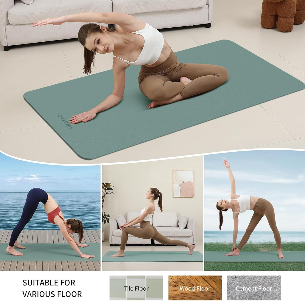 Extra Wide & Thick 8mm Yoga Mat, 72"x31.5"