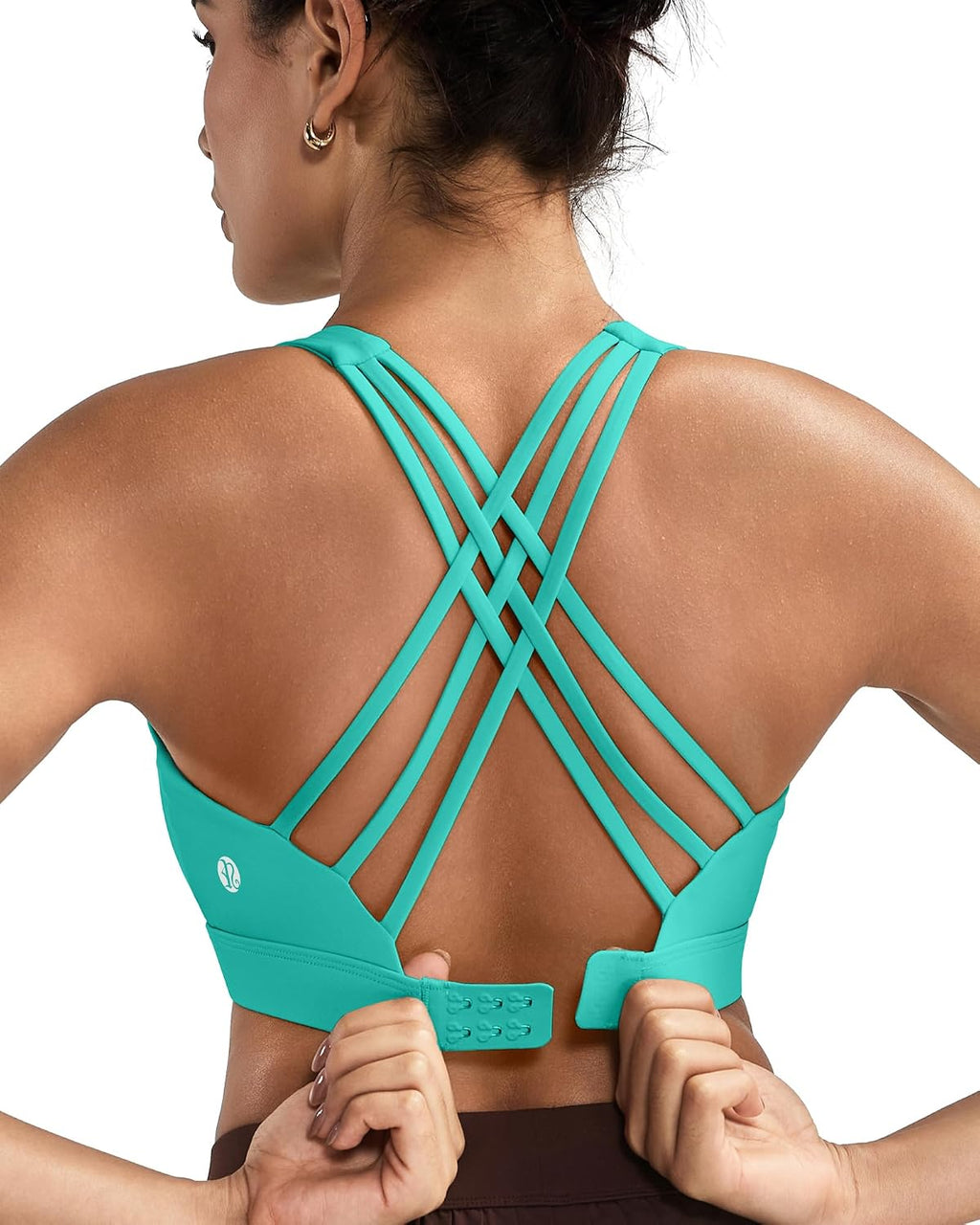 RUNNING GIRL Sports Bras for Women,Crisscross Back High Impact Sports Bra with Hook Closure Workout Supportive Bra