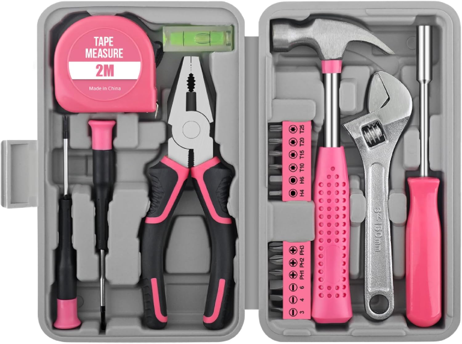 20 Pcs Basic Tool Kit, Compact Home Tool Set with Mini Tool Box, Ideal for Household Repairs, Office Maintenance, Simple DIY, General Tools User-friendly for Beginners, Women & Student(Yellow)
