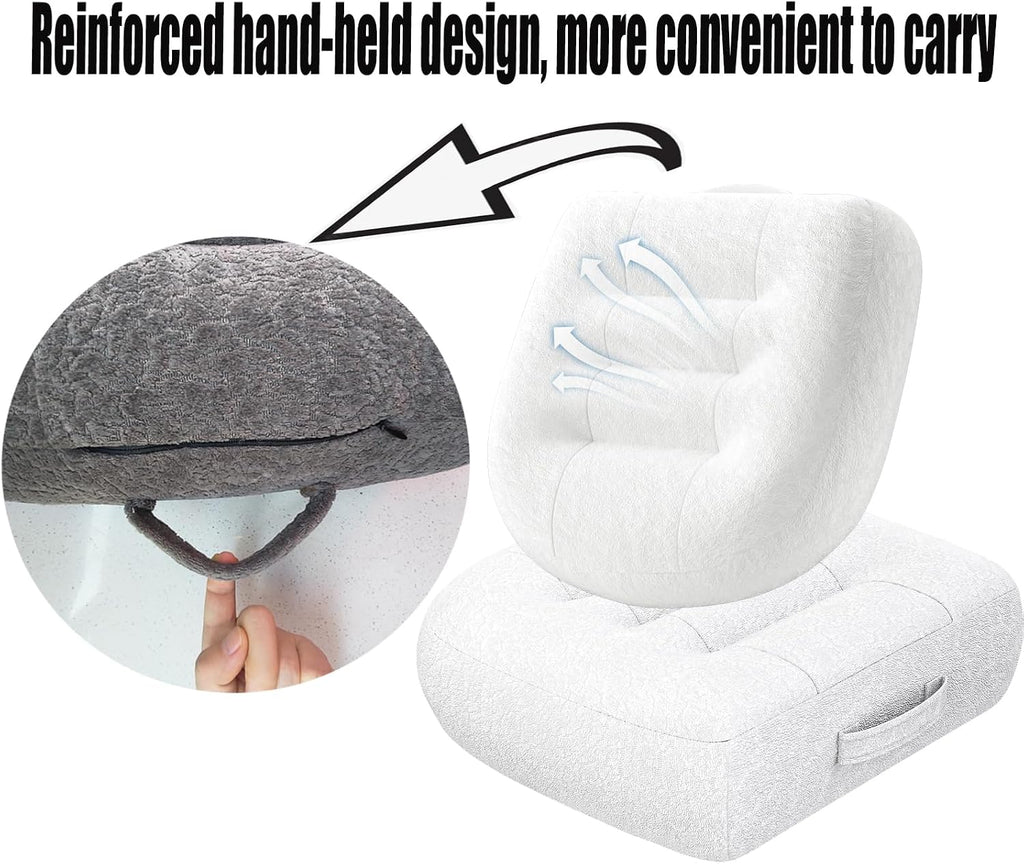 adult short driver car seat booster/booster seat for adults/thick Office Chair Booster Seat,for Short People Effectively Increase Field of View Lower Back Fatigue Relief,for Cars,Office,Home（White）