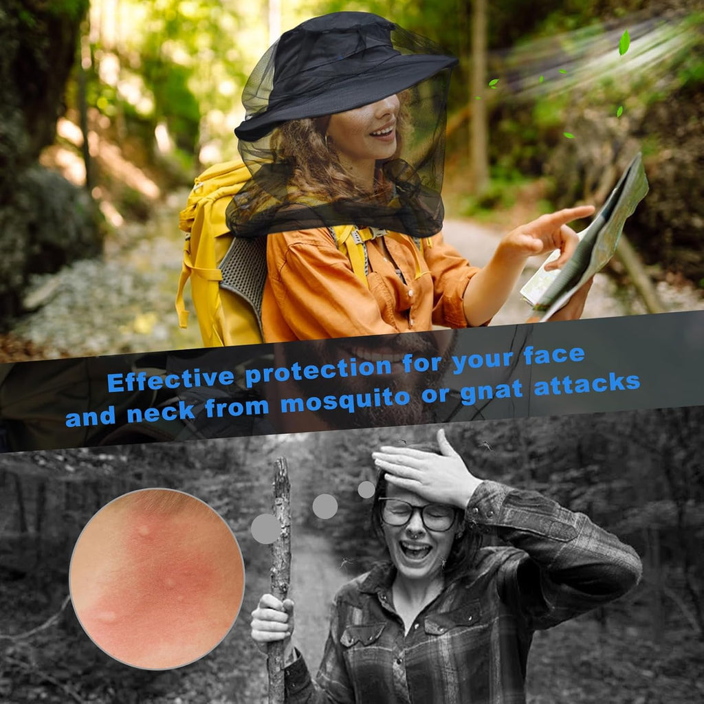 South to East Mosquito Head Net for Insects 4 Pack, Fly & Bug Protection