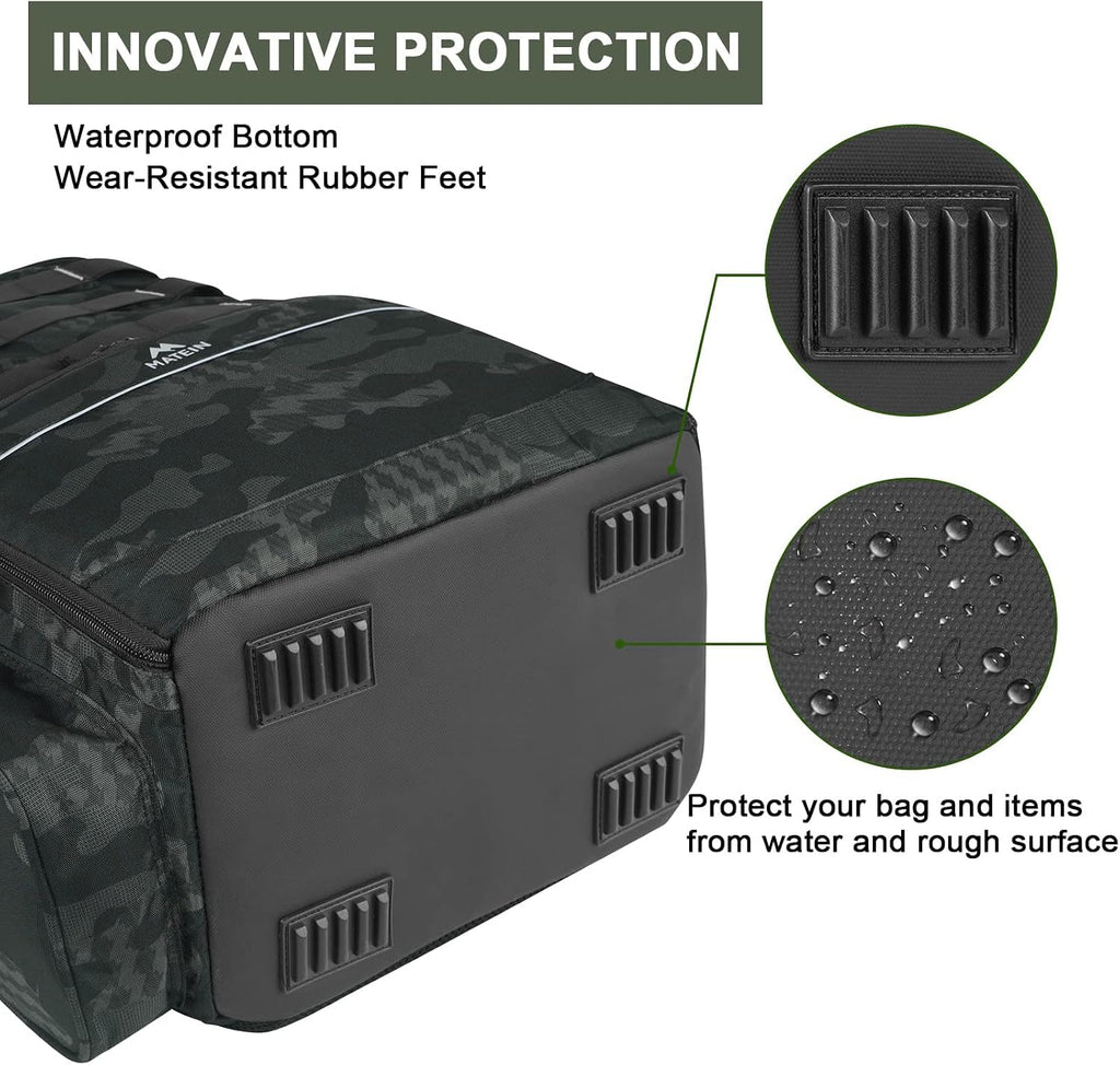 MATEIN Fishing Backpack, Tackle Storage Bag with Rod Holders & Cooler