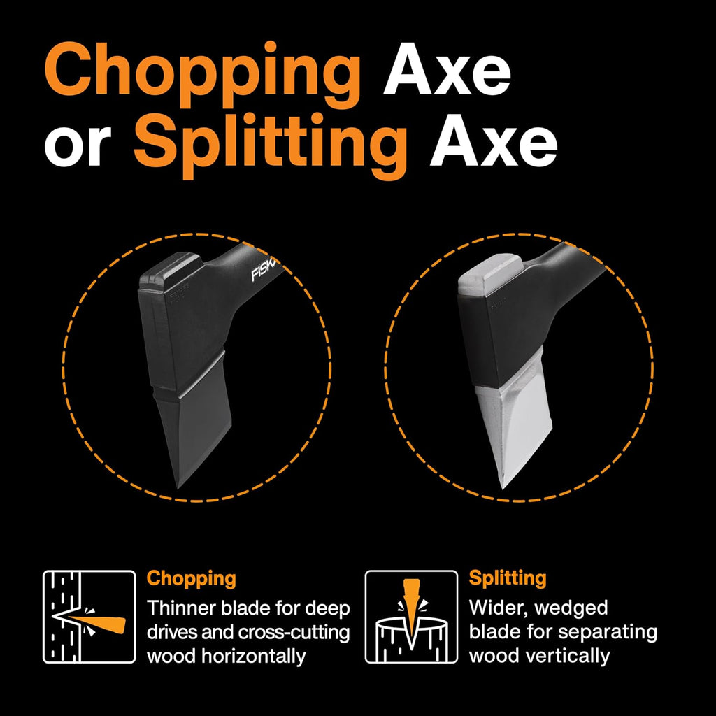 Fiskars X25 Splitting Axe 28", Wood Splitting Axe for Medium to Large Logs