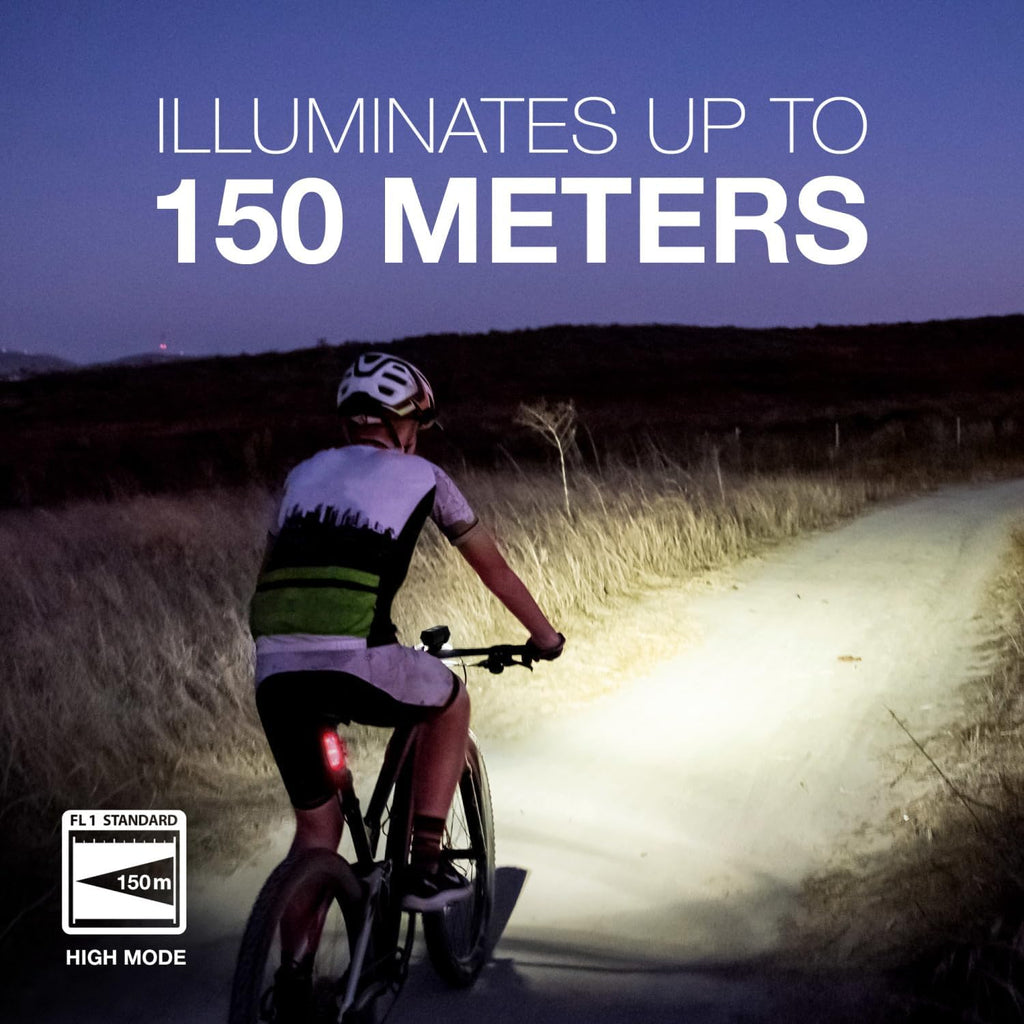 Energizer X400 Rechargeable Bike Light, IPX4 Water Resistant, Compact and Lightweight Design, Front Clip Light and Rear LED Light for Visibility Black