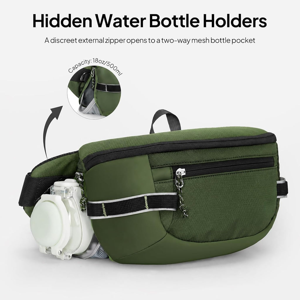 TOPEAST Fanny Pack 5L Large Capacity Waist Pack with Water Bottle Pocket