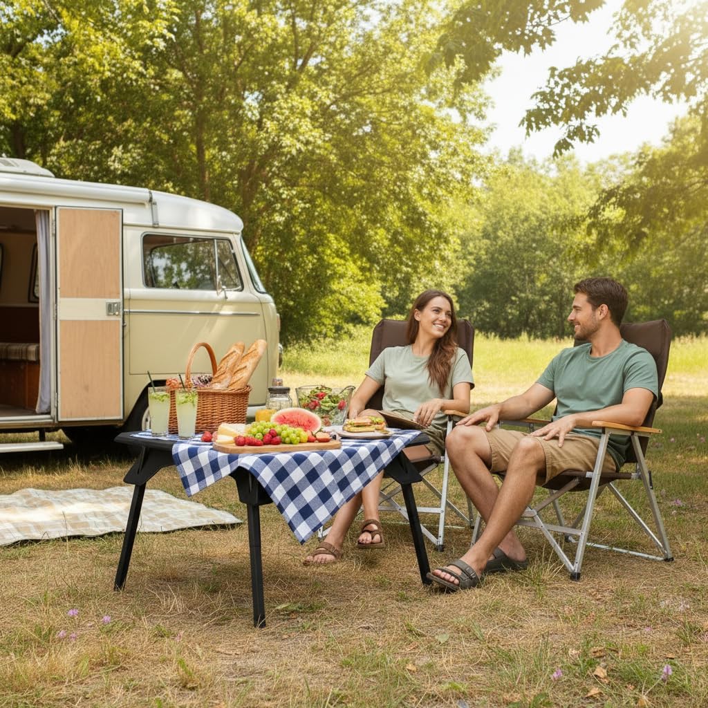 TOPCHANCES Folding Camping Table Outdoor,Ultralight Aluminum Camping Tables Multifunctional Portable Folding Table with Carrying Bag for Holiday Festival Camping Travel Picnic Grilling