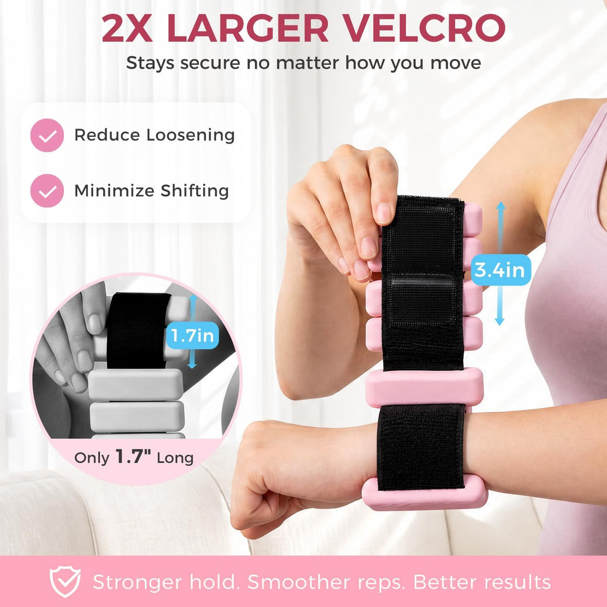 BAGAIL Wrist & Ankle Weights for Women, Home Gym Equipment (2lb–4lb Pair)