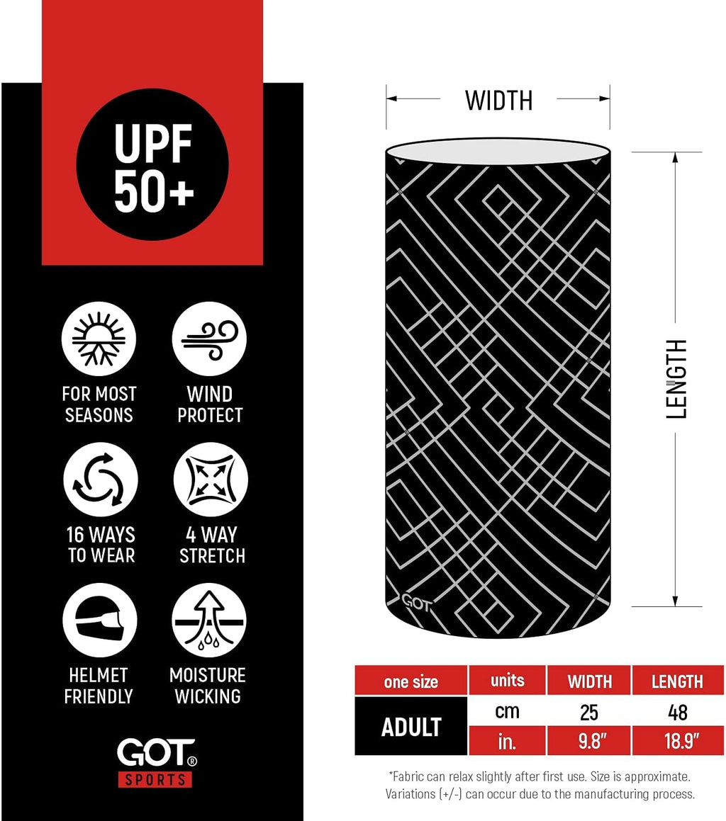 UPF 50+ Fishing Neck Gaiter - UV Face Mask Sun Protection for Men Women