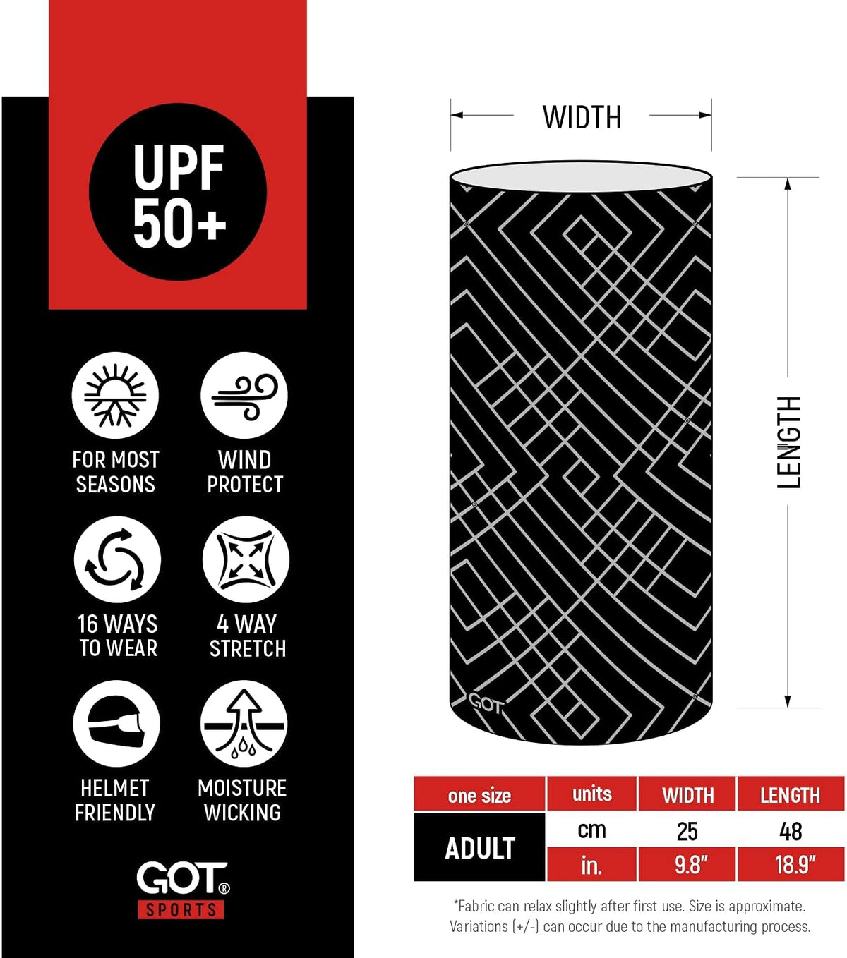 UPF 50+ Fishing Neck Gaiter - UV Face Mask Sun Protection for Men Women